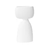 11.5”H X 6” X 2.25” WHITE CERMAMIC NADIR VASE