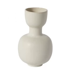 11.5”H X 7” IVORY CERAMIC COMMON VASE (AD)