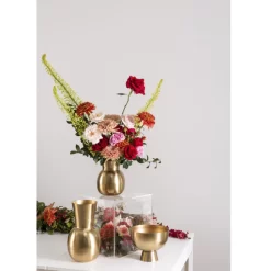11.75"H X 7" METAL GOLDEN LOVE VASE -Home Decor Store accent decor 1175h x 7 metal golden love vase 2
