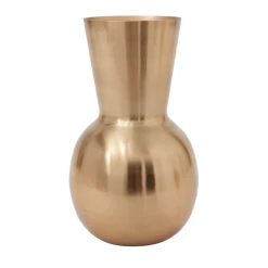 11.75"H X 7" METAL GOLDEN LOVE VASE