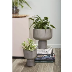 11”H X 10.5” GREY CONCRETE FRESNO PLANTER -Home Decor Store accent decor 11h x 105 grey concrete fresno plante 2