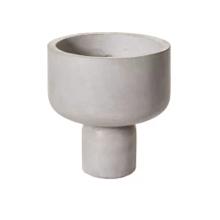 11”H X 10.5” GREY CONCRETE FRESNO PLANTER