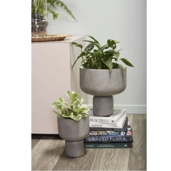 11”H X 10.5” GREY CONCRETE FRESNO PLANTER -Home Decor Store accent decor 11h x 105 grey concrete fresno plante 3