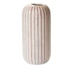 11”H X 5’ OFF-WHITE CERAMIC FAULT LINE VASE