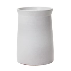 12.25”H X 8.25” WHITE CERAMIC ALBAN VASE