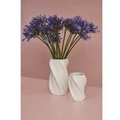 12”H X 6.75” WHITE CERAMIC FLORIAN VASE -Home Decor Store accent decor 12h x 675 white ceramic florian vase 2