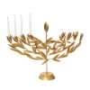 13.375”h X 17.75” X 4” GOLD METAL URIAH MENORAH