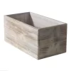 13.5”L X 6”h X 7” WHITE WASH WOODLAND PLANTER