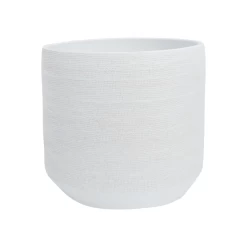 13"x 12”H WHITE RAY POT (AD)