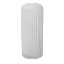 14”H X 5.75” WHITE GLASS PALOMA VASE