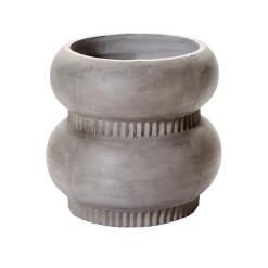 15.25”H 17.25” GREY CONCRETE HUNTINGTON PLANTER