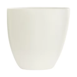 16”H X 5.5” WHITE CERAMIC SASSO VASE (AD)