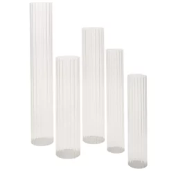 17.75”H X 3.5” CHIMNEY OPTIC GLASS SLEEVE (OPEN AT THE BOTTOM AND THE TOP) -Home Decor Store accent decor 1775h x 35 chimney optic glass sleeve 3