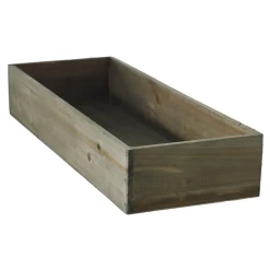 18.25'' X 6.5'' X 3’' NATURAL WOODLAND PLANTER (AD)