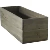 18.25” X 6.5” X 5.75”H WHITE WASH LOW RECTANGLE WOODLAND PLANTER (AD)