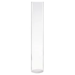 22”H X 4”D GLASS CHIMNEY TUBE OPEN AT THE BOTTOM AND THE TOP (AD)