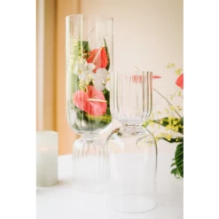 31.25”h X 8.5” GLASS VIVACE VASE REVERSIBLE -Home Decor Store accent decor 3125h x 85 glass vivace vase reversib 4