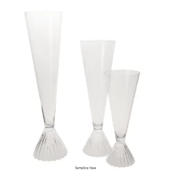 31.5”H X 9.5” GLASS SEMPLICE VASE REVERSIBLE -Home Decor Store accent decor 315h x 95 glass semplice vase reversi 3