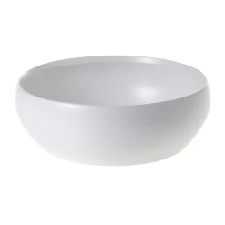 3.5”h X 10.5”D SIMPLY LOW BOWL/CYLINDER CERAMIC WHITE (AD)