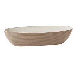 3.75"H X 14"LONG X 5.5"W TAN/BROWN LONG AND LOW MORRIGAN TROUGH