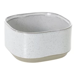 3.75”H X 7.5” X 7.5” WHITE LOW PLANTER BLAKELY COLLECTION (AD)