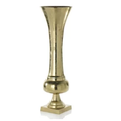 38”H X 12.25” GOLD METAL MAJESTY VASE (AD)