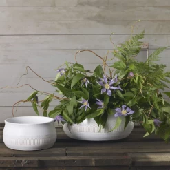 4.75”H X 9.5” WHITE LOW CERAMIC TASSE BOWL -Home Decor Store accent decor 475h x 95 white low ceramic tasse bow 2