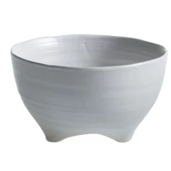 4”H X 7” WHITE CERAMIC TALIAH BOWL