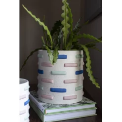 50% Off Was $34 Now $17. 7.5”H X 5.25” WHITE CERAMIC MARLIN POT -Home Decor Store accent decor 50 off was 34 now 17 75h x 525 white 3