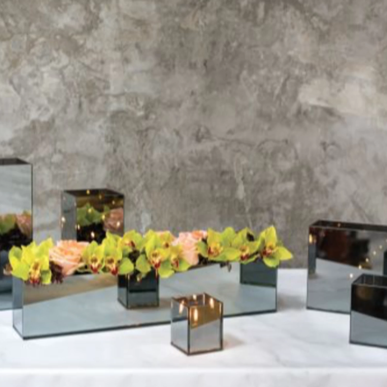 5.25”H X 4” X 4” Myriad Candleholder 2 5.25”H X 4” X 4” Myriad Candleholder - Image 2