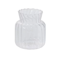 5.25”H X 4.5” GLASS FRANCINE VASE