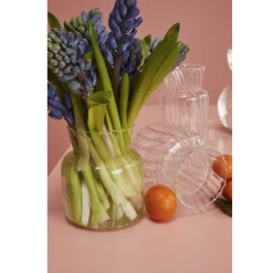 5.25”H X 4.5” GLASS FRANCINE VASE -Home Decor Store accent decor 525h x 45 glass francine vase 3