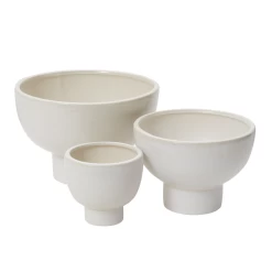 5.25”H X 7.25” WHITE CERAMIC ELIJAH COMPOTE -Home Decor Store accent decor 525h x 725 white ceramic elijah compo 2