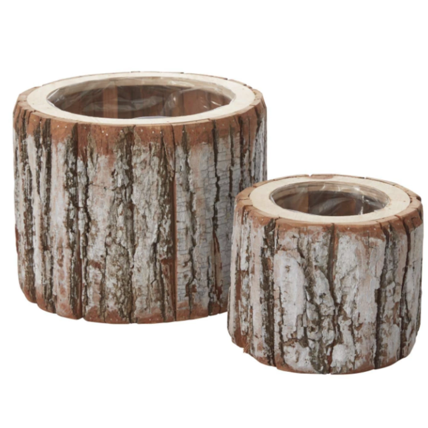 5.5"h X 6.5" WOOD PINEFROST POT 3 5.5"h X 6.5" WOOD PINEFROST POT - Image 3