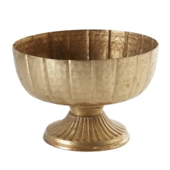 5.5”h X 8” GOLD LITA METAL COMPOTE (AD)