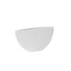 5.75”H X 10.25”L X 2.5”W WHITE CERAMIC ANNELI BOAT