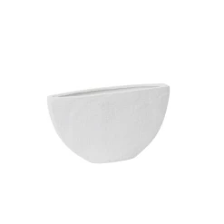 5.75βH X 10.25βL X 2.5βW WHITE CERAMIC ANNELI BOAT