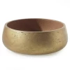 5.75"H X 15.25" GOLD CERAMIC MECCA LOW BOWL