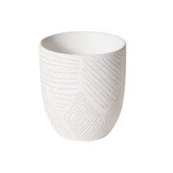5.75βH X 6β WHITE CERAMIC PFIEFER POT