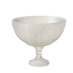 5"h X 6.25" OPULENT GLASS COMPOTE