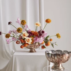 5”H X 8” GLASS ANTIQUE ENID COMPOTE -Home Decor Store accent decor 5h x 8 glass antique enid compote 2