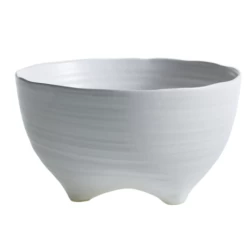 5”H X 9” WHITE CERAMIC TALIAH BOWL