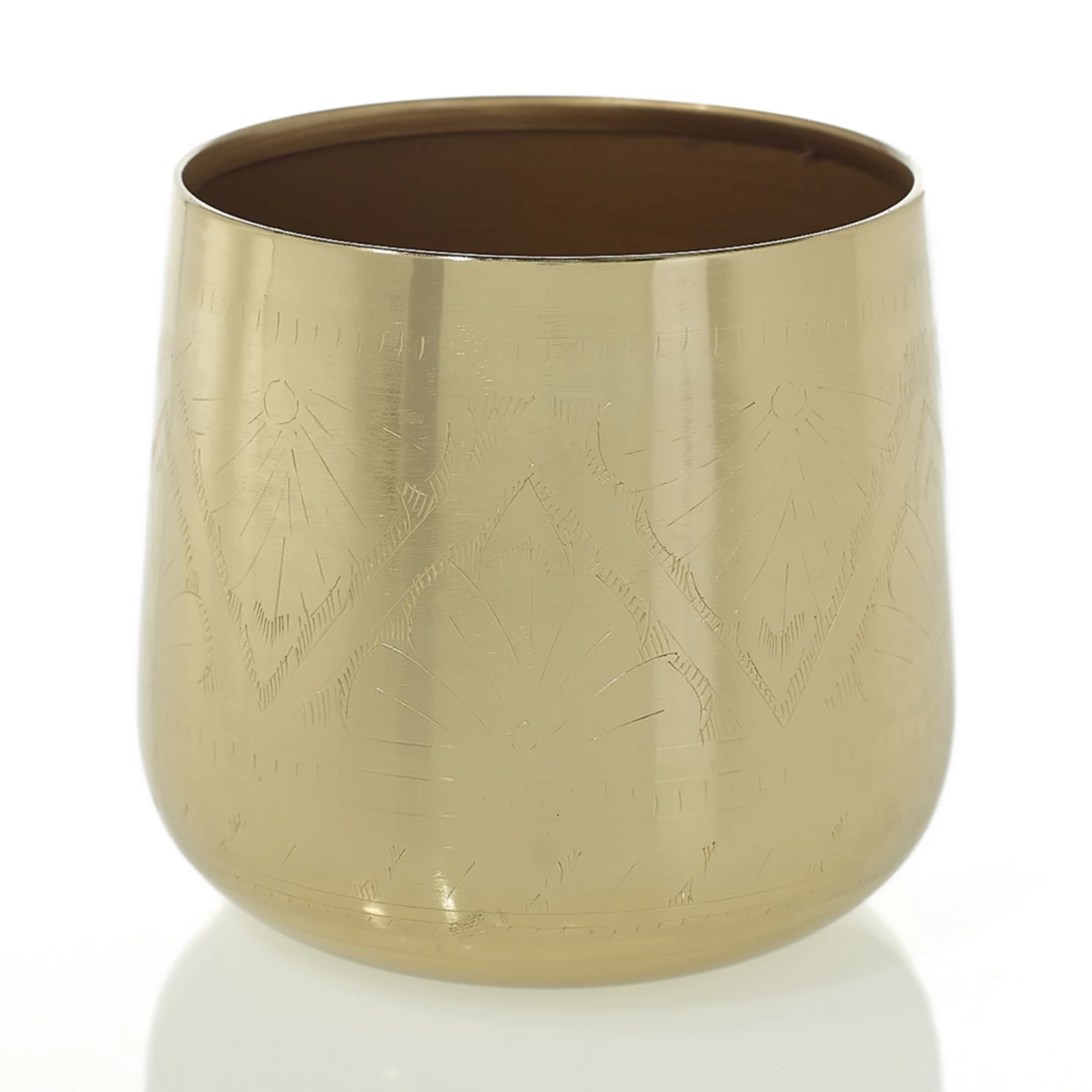6” X 6” GOLD TULUM POT 1 6” X 6” GOLD TULUM POT