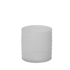 6” X 6” WHITE FROSTED GLASS KYRENIA VASE