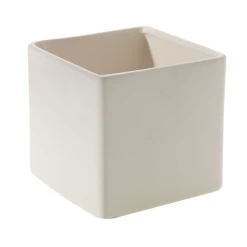 6.25” X 6.25” X 6.25” MATTE WHITE URBAN SQUARE (AD)