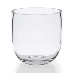 6.3” X 6.3” CLEAR FAT BOWL VASE (AD)