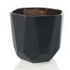 6.5"H X 7" BLACK CERAMIC BENITO VASE