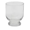 6.75”H X 5.25” GLASS HOLLIS PEDESTAL VASE
