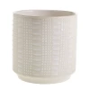 6.75”H X 6.5” WHITE ZATI POT