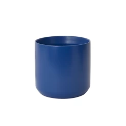 6.75”H X 7” BLUE CERAMIC KENDALL POT/VASE